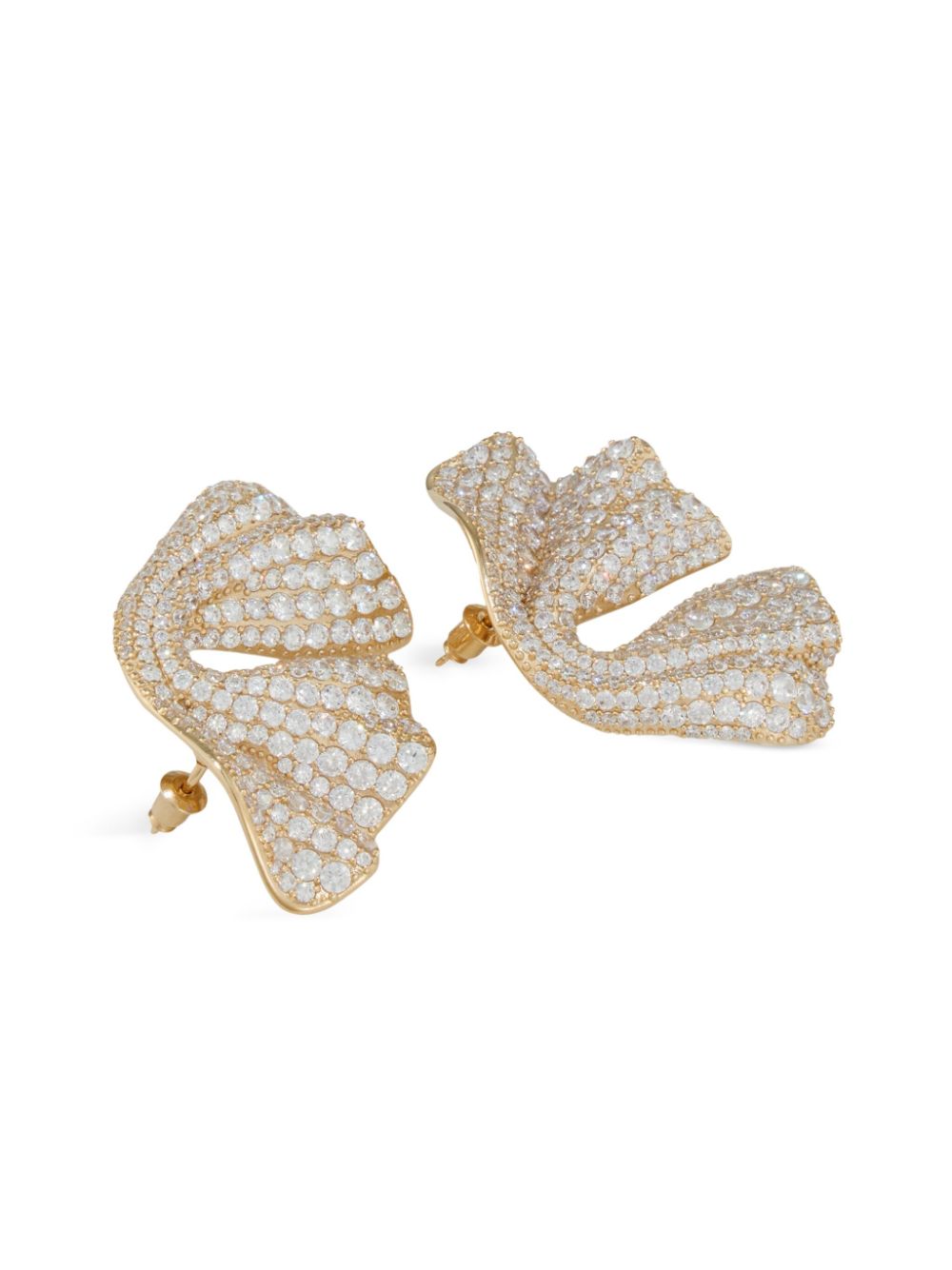 Ferragamo Elegant Brass Jewelry Piece - Post-Back Earrings