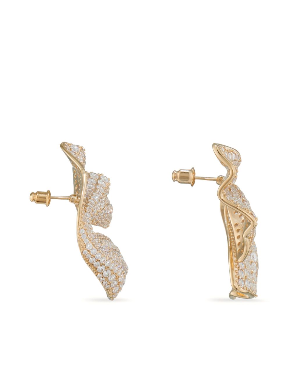 Ferragamo Elegant Brass Jewelry Piece - Post-Back Earrings