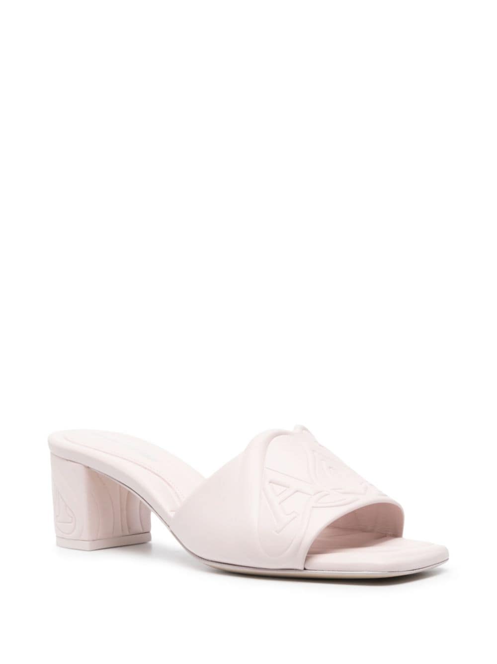 ALEXANDER MCQUEEN Seal Leather Flat Sandals for Women