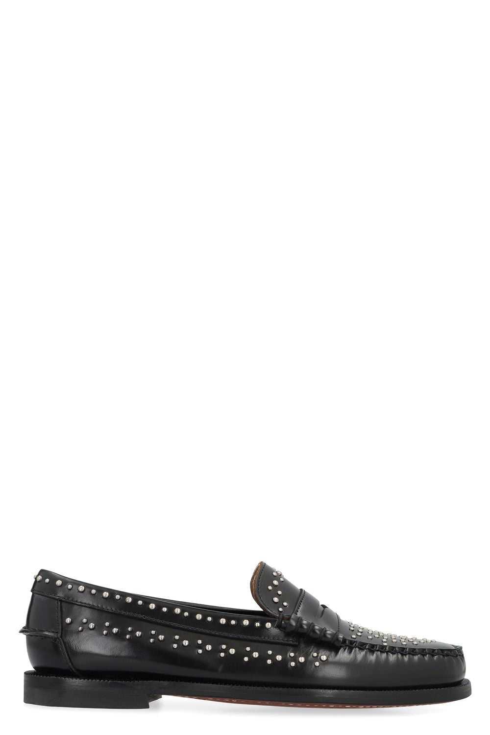 SEBAGO Elegant Leather Loafers with Decorative Studs for Women