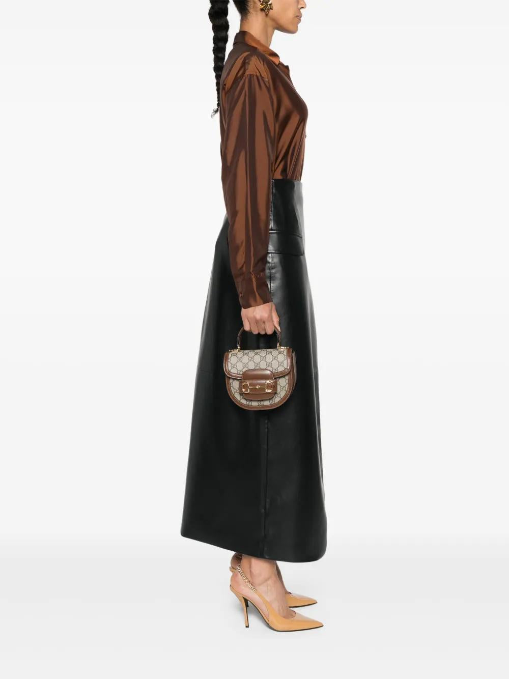 GUCCI Mini Fabric Horsebit 1955 Handbag