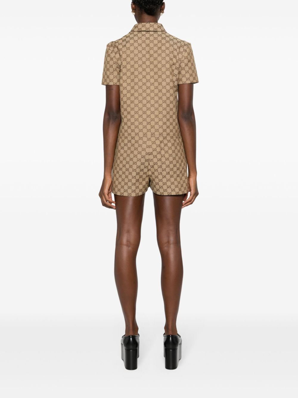 GUCCI Canvas Short Jumpsuit for Women - FW25 Collection