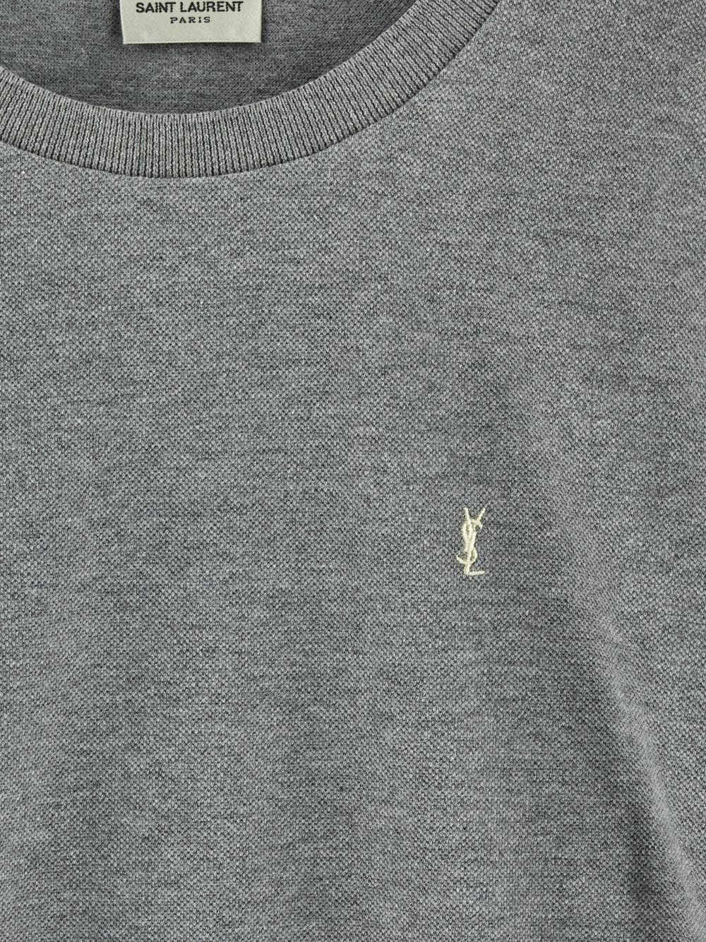 SAINT LAURENT Logo Cotton Blend T-Shirt for Men - FW25 Collection