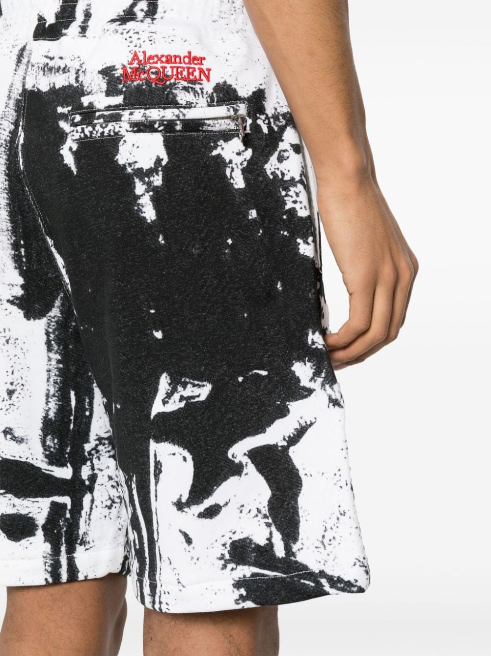 ALEXANDER MCQUEEN Mini Printed Organic Cotton Shorts