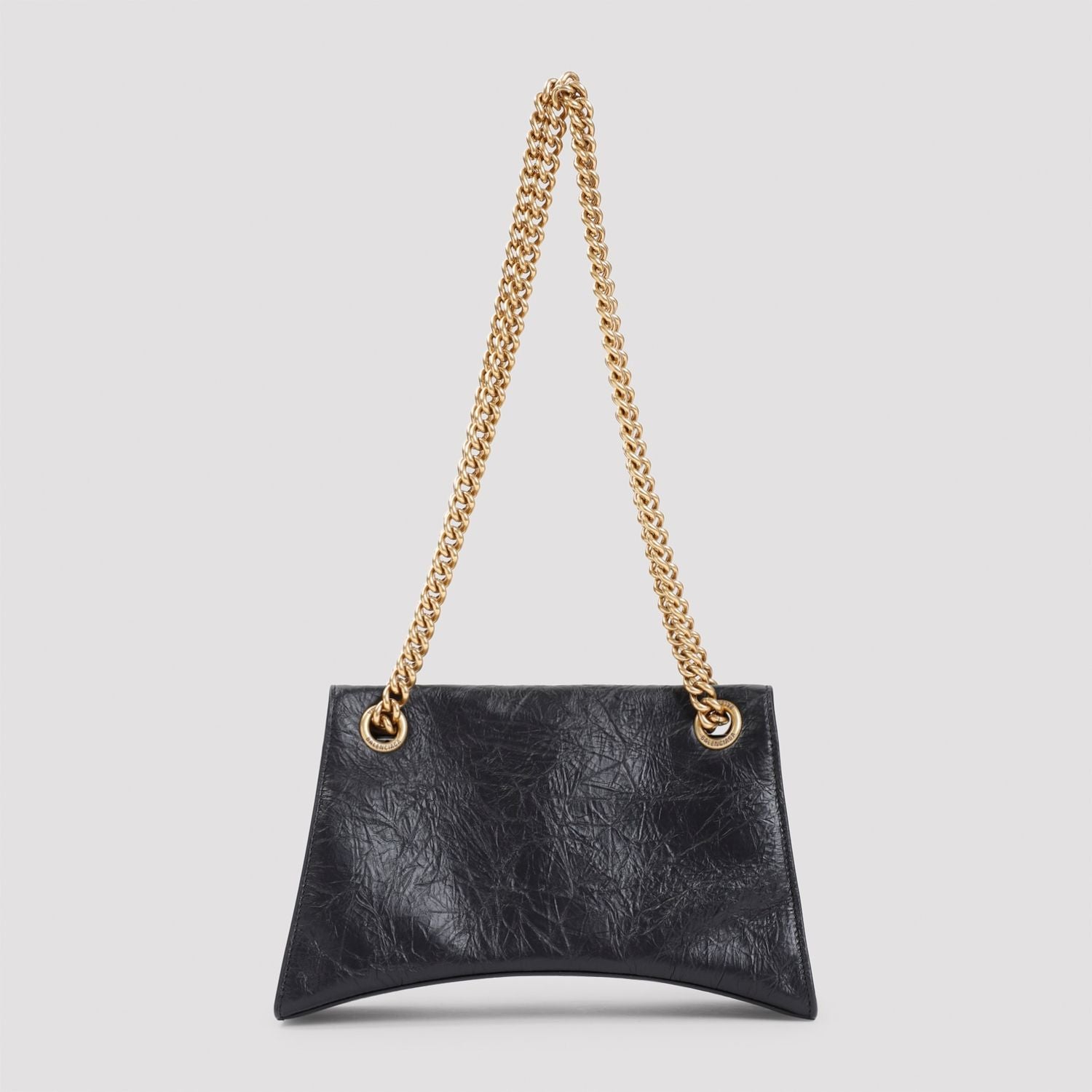 BALENCIAGA Mini Leather Crush Shoulder Handbag