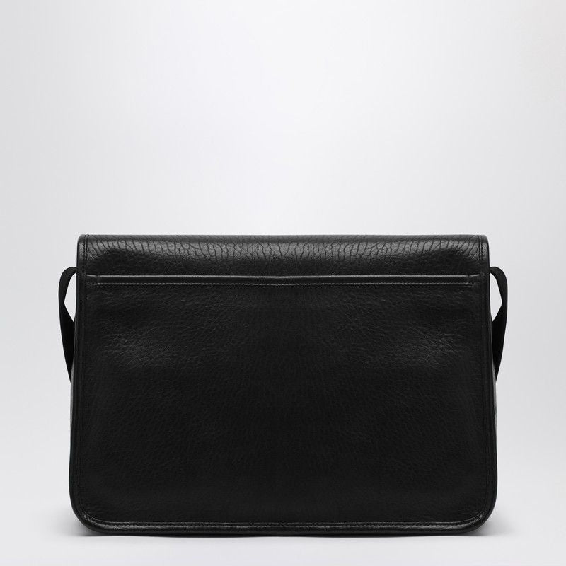 SAINT LAURENT Hammered Leather Messenger Handbag