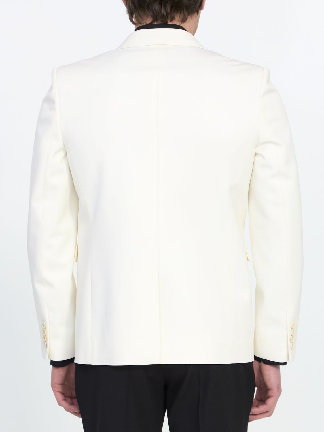 SAINT LAURENT Men's Wool Gabardine Single-Breasted Jacket - Size 48
