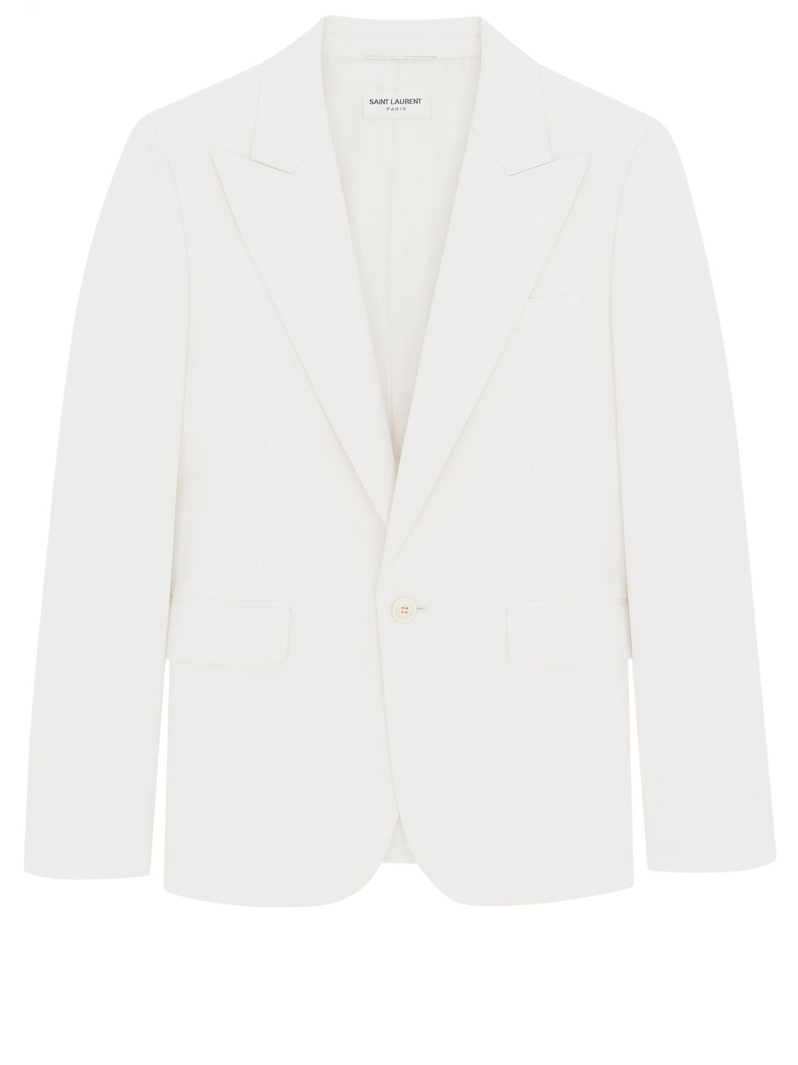 SAINT LAURENT Men's Wool Gabardine Single-Breasted Jacket - Size 48