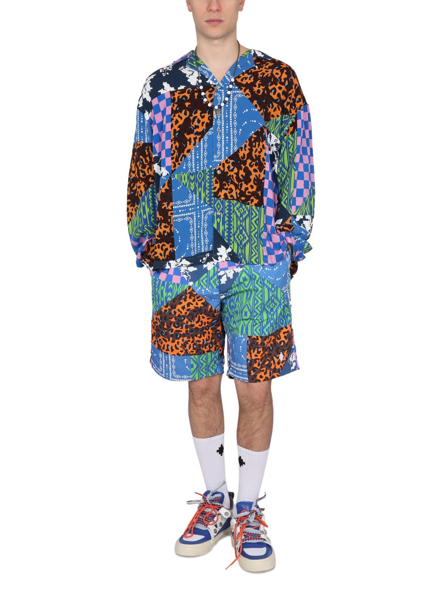 MARCELO BURLON COUNTY OF MILAN Men's Mix & Match Bermuda Shorts