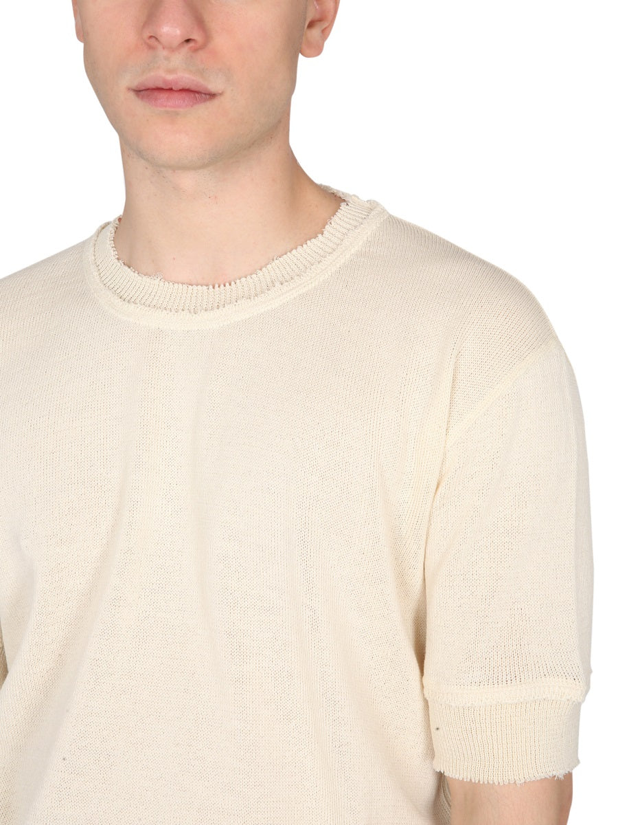MAISON MARGIELA Wool Blend Short Sleeve Sweater