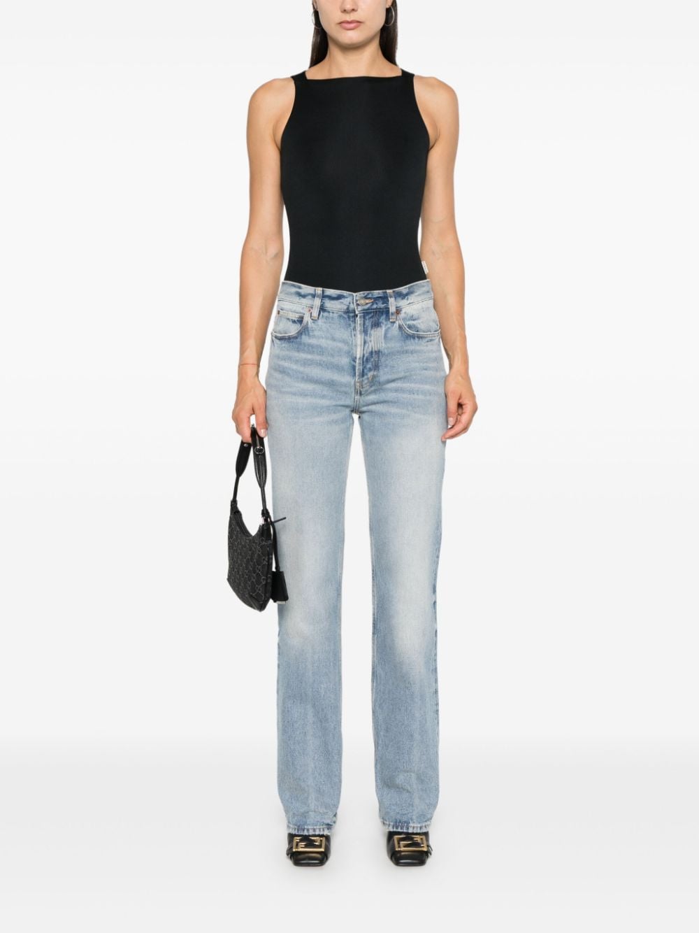 SAINT LAURENT Low-Rise Straight-Leg Jeans for Women
