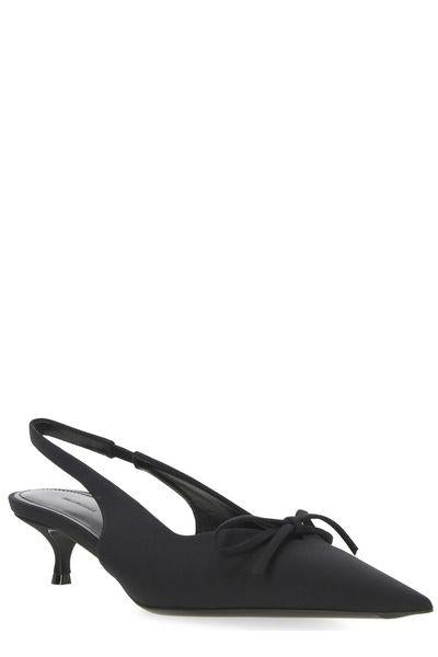 BALENCIAGA Sleek Slingback Bow Pumps - Size 40