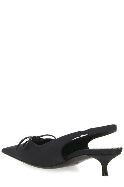 BALENCIAGA Sleek Slingback Bow Pumps - Size 40
