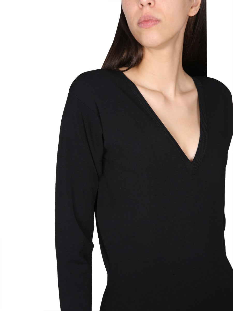STELLA McCARTNEY V-Neck Slim Fit Dress