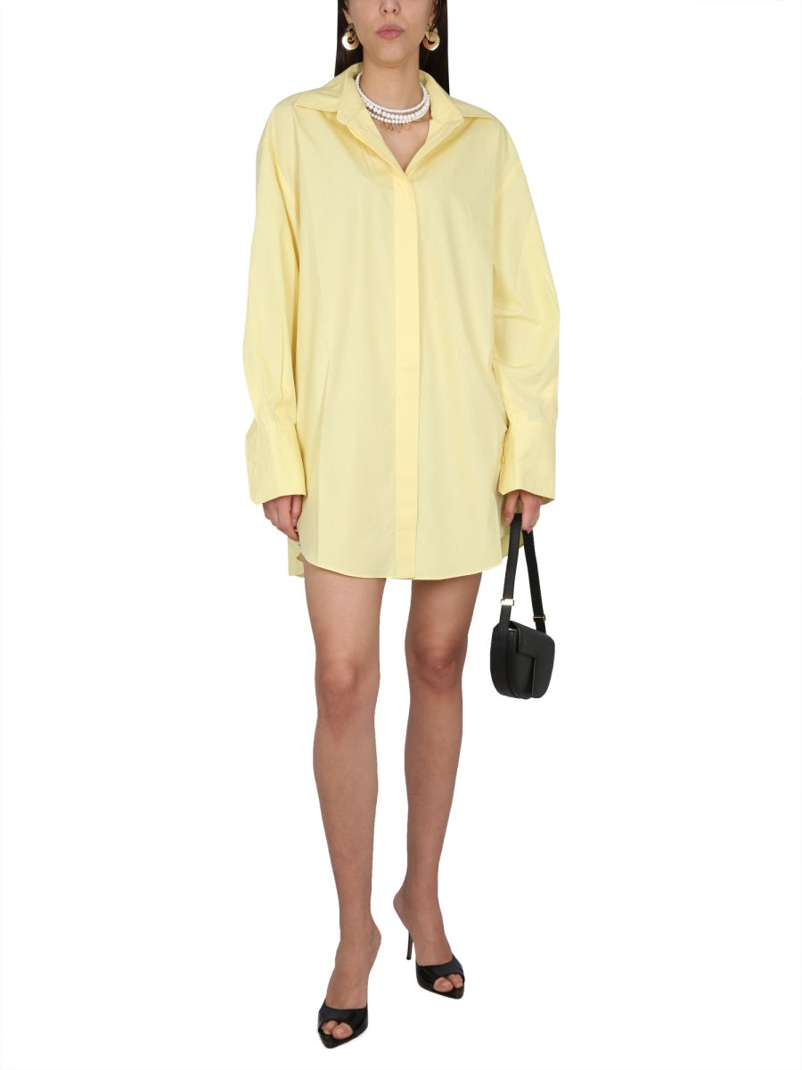 PATOU Front Button Closure Mini Shirt Dress