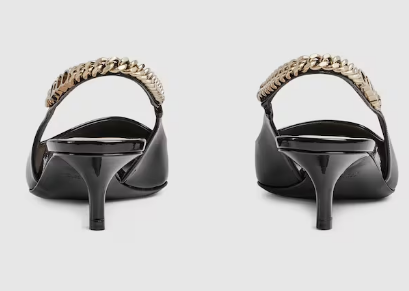 GUCCI Signoria Pointed Pumps with Chain - 4.5cm Heel