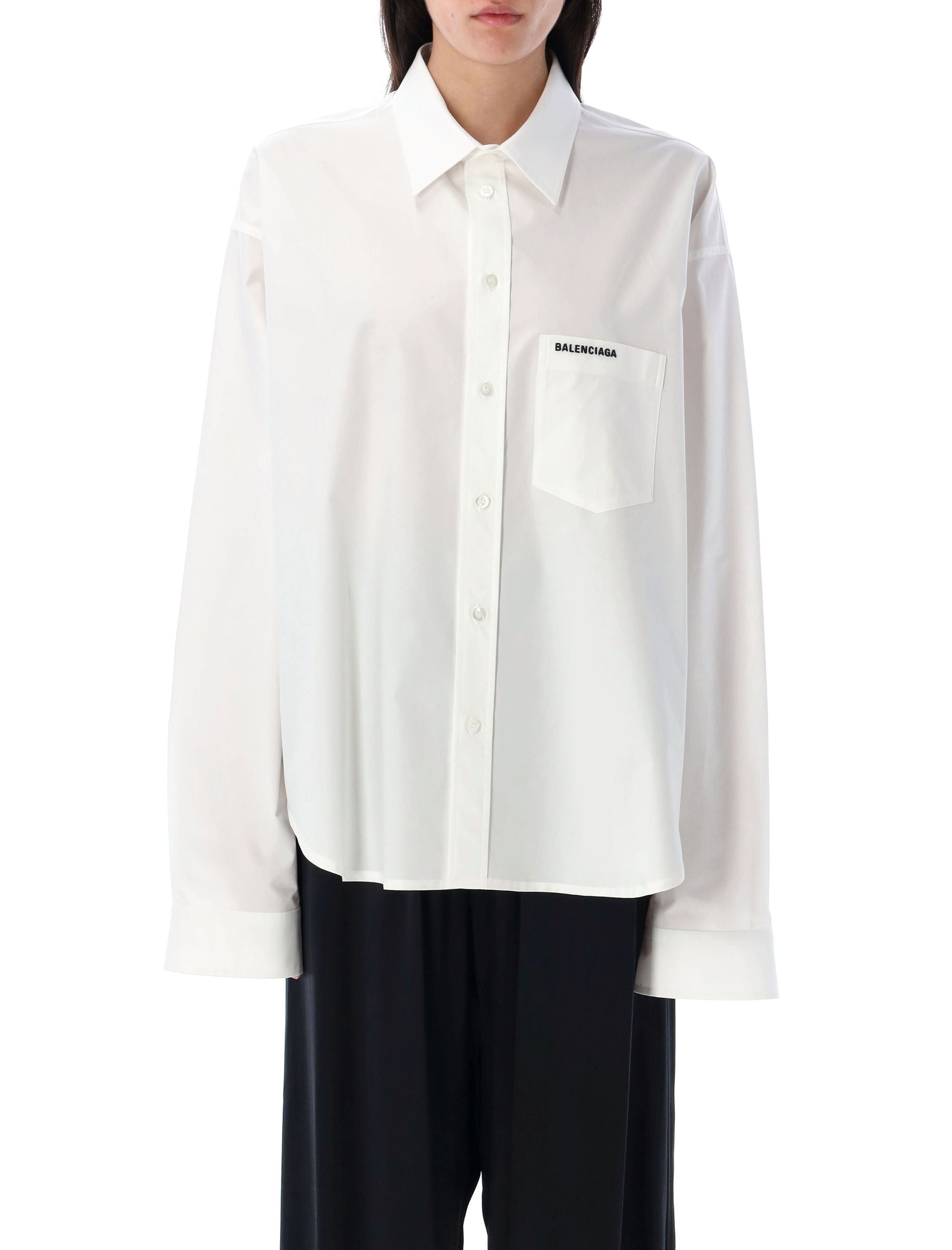 BALENCIAGA Oversized Logo Shirt - Size 36 FR