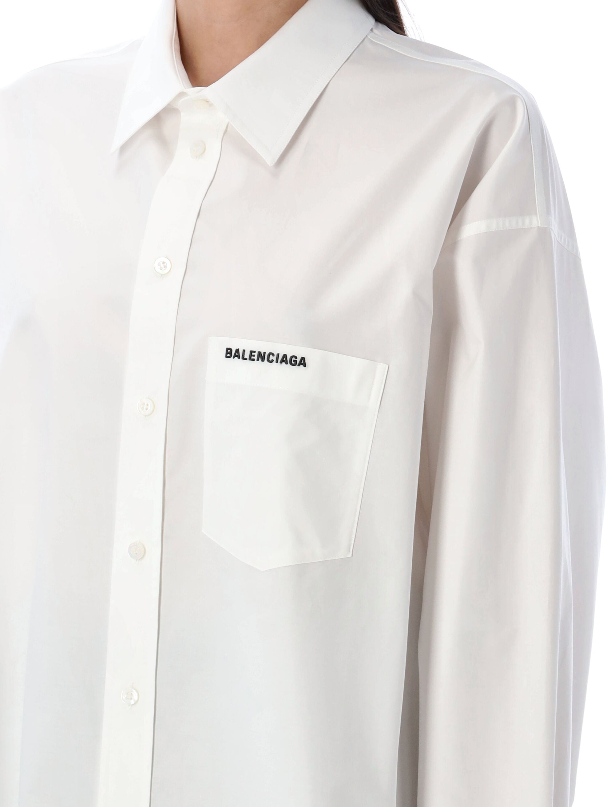 BALENCIAGA Oversized Logo Shirt - Size 36 FR