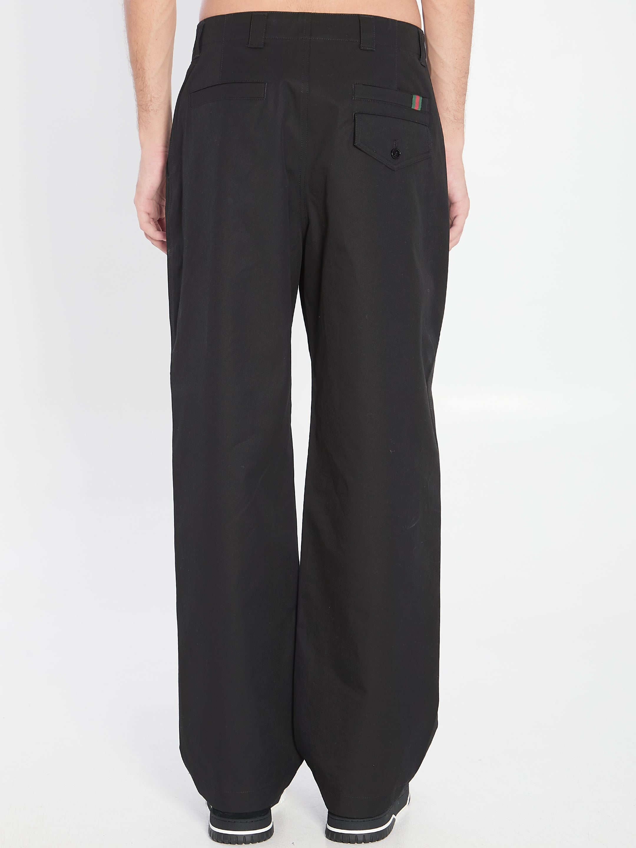 GUCCI Double Waist Cotton Tailored Pants