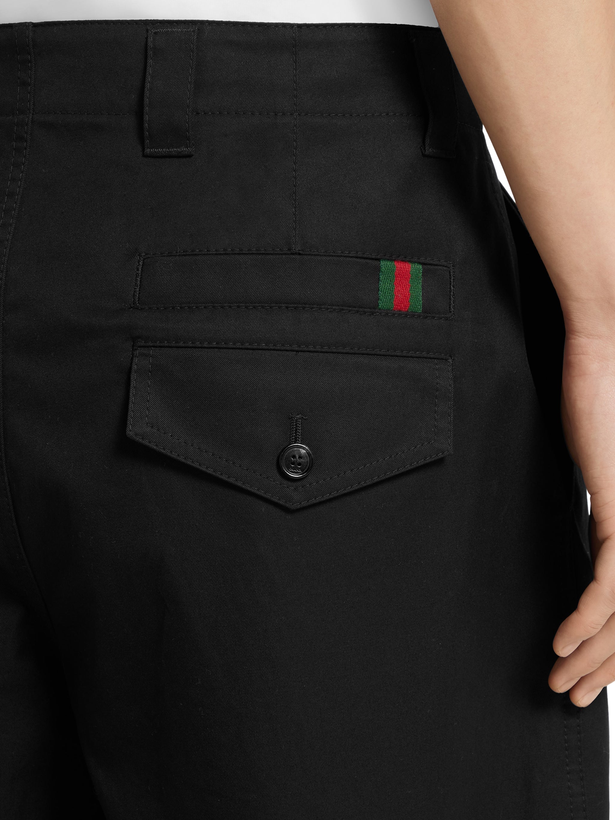 GUCCI Men's Pants with Web Detail - Size 48 IT
