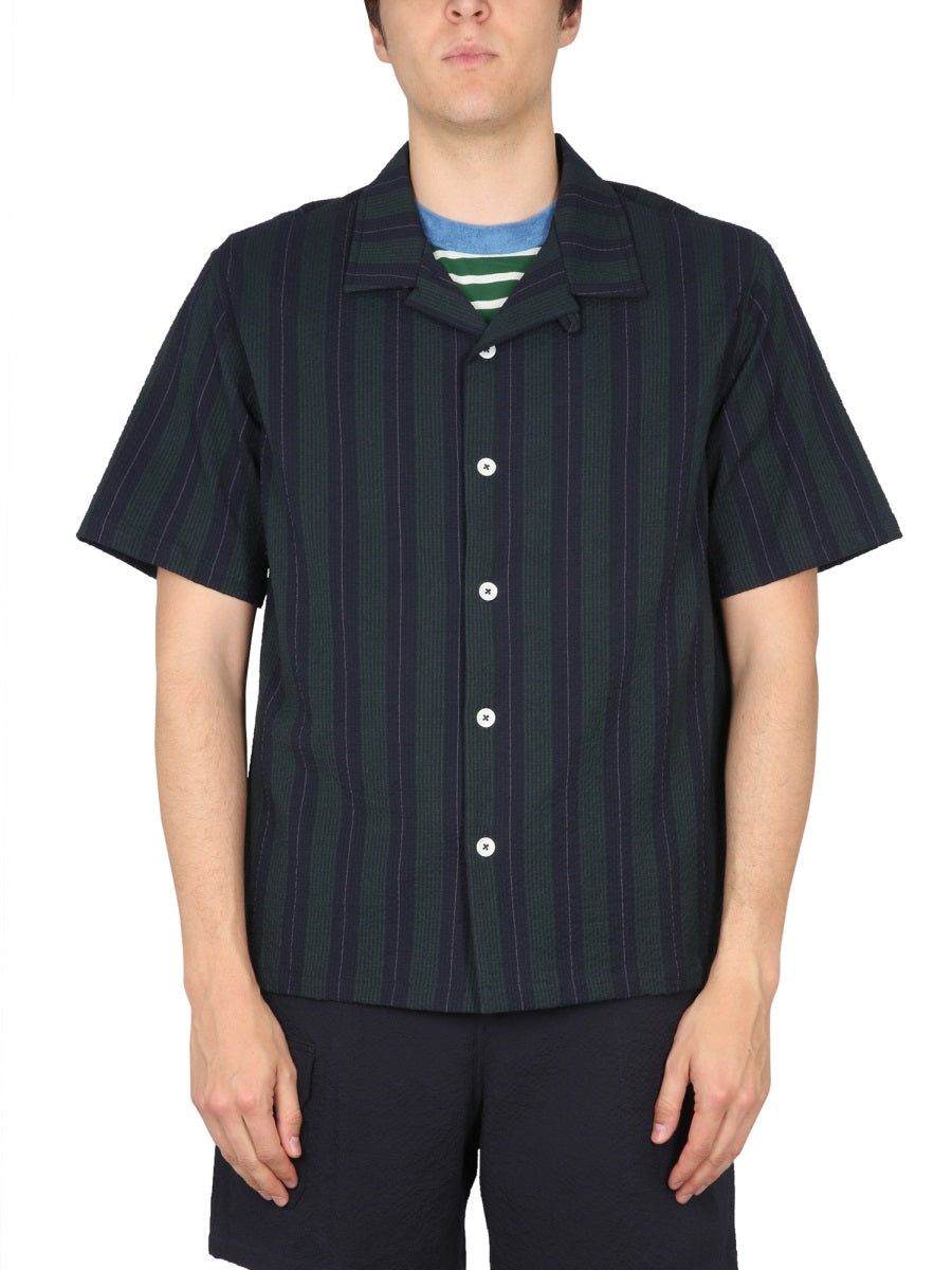 HOWLIN Men's Bowling Neck Cotton Shirt