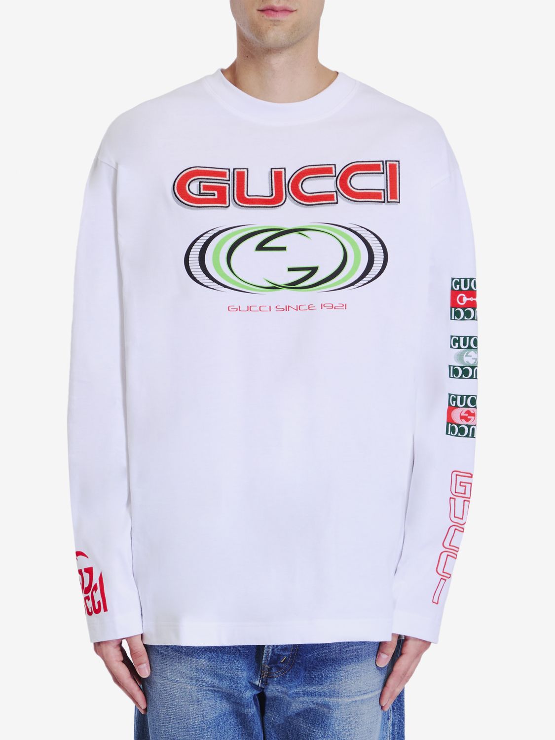 GUCCI Classic Long Sleeve Cotton T-Shirt