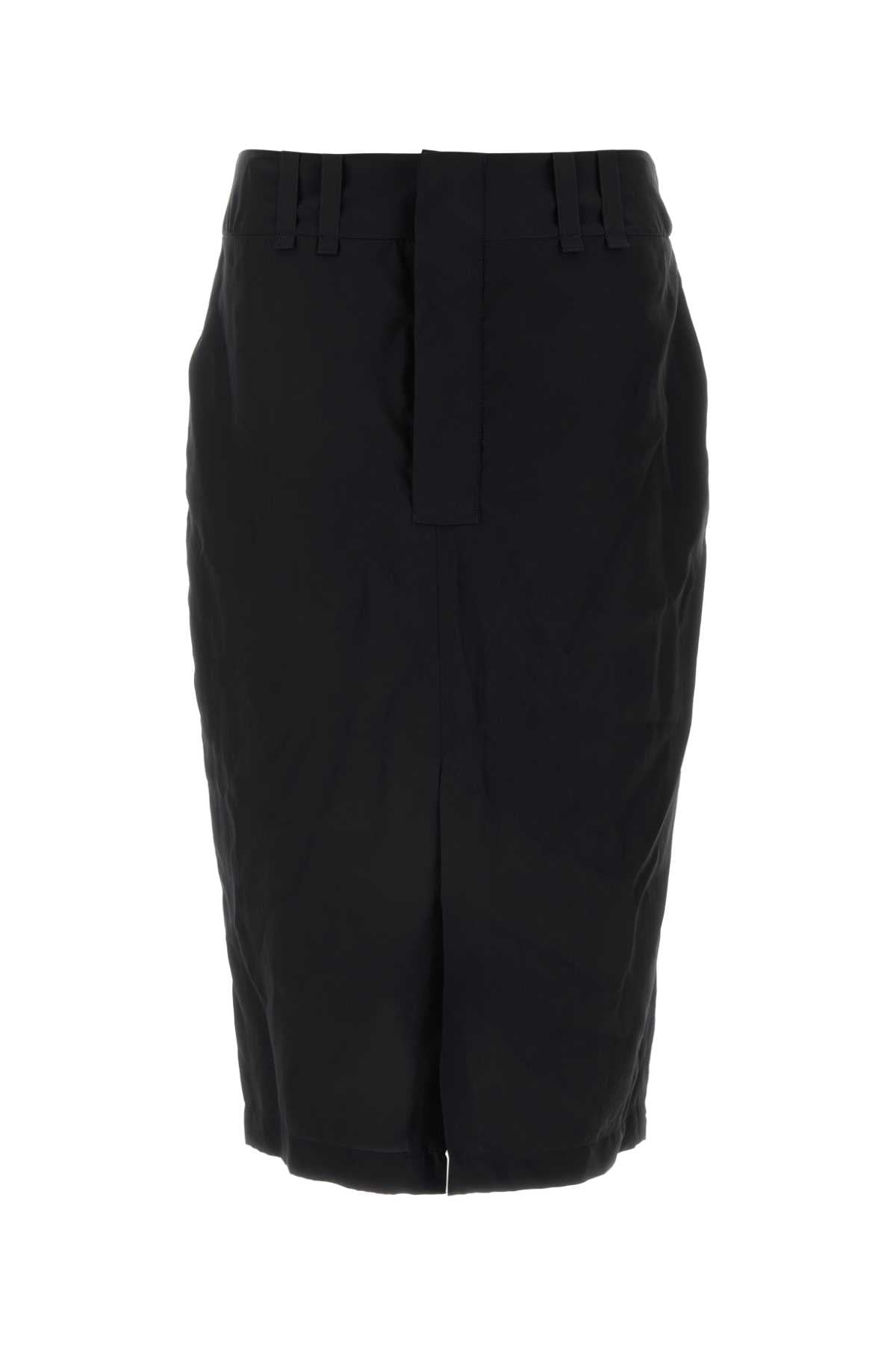 SAINT LAURENT Elegant Crepe Midi Skirt for Women