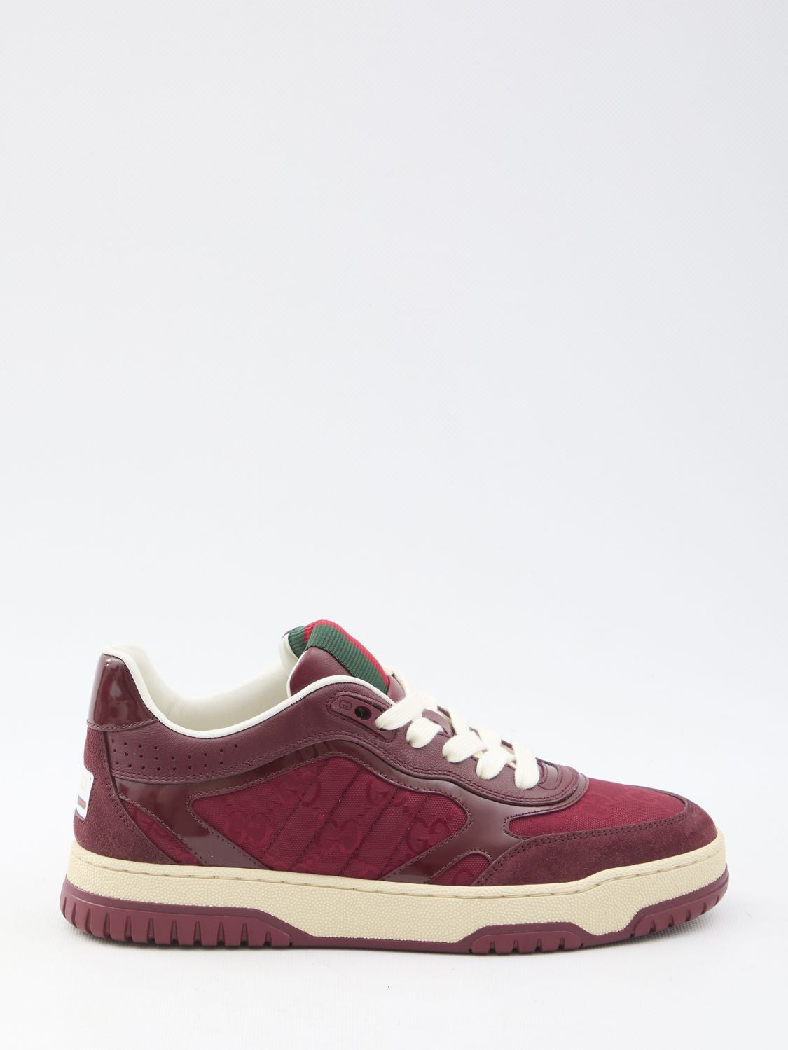GUCCI Re-Web Sneaker in Faux Fabric and Leather for Women