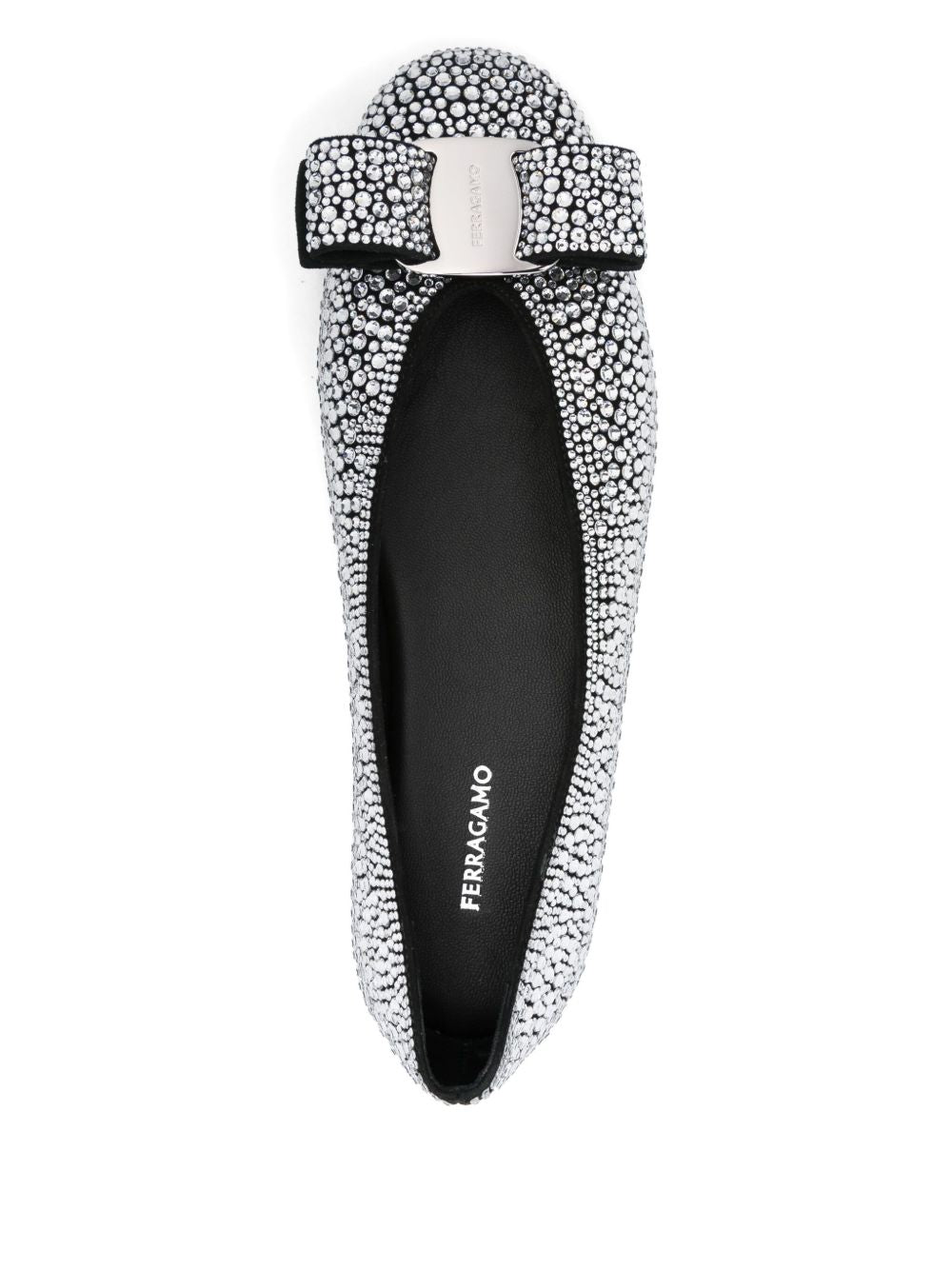 Ferragamo Elegantly Embellished Bow Flats for Women
