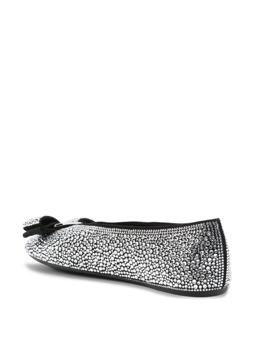 Ferragamo Elegantly Embellished Bow Flats for Women