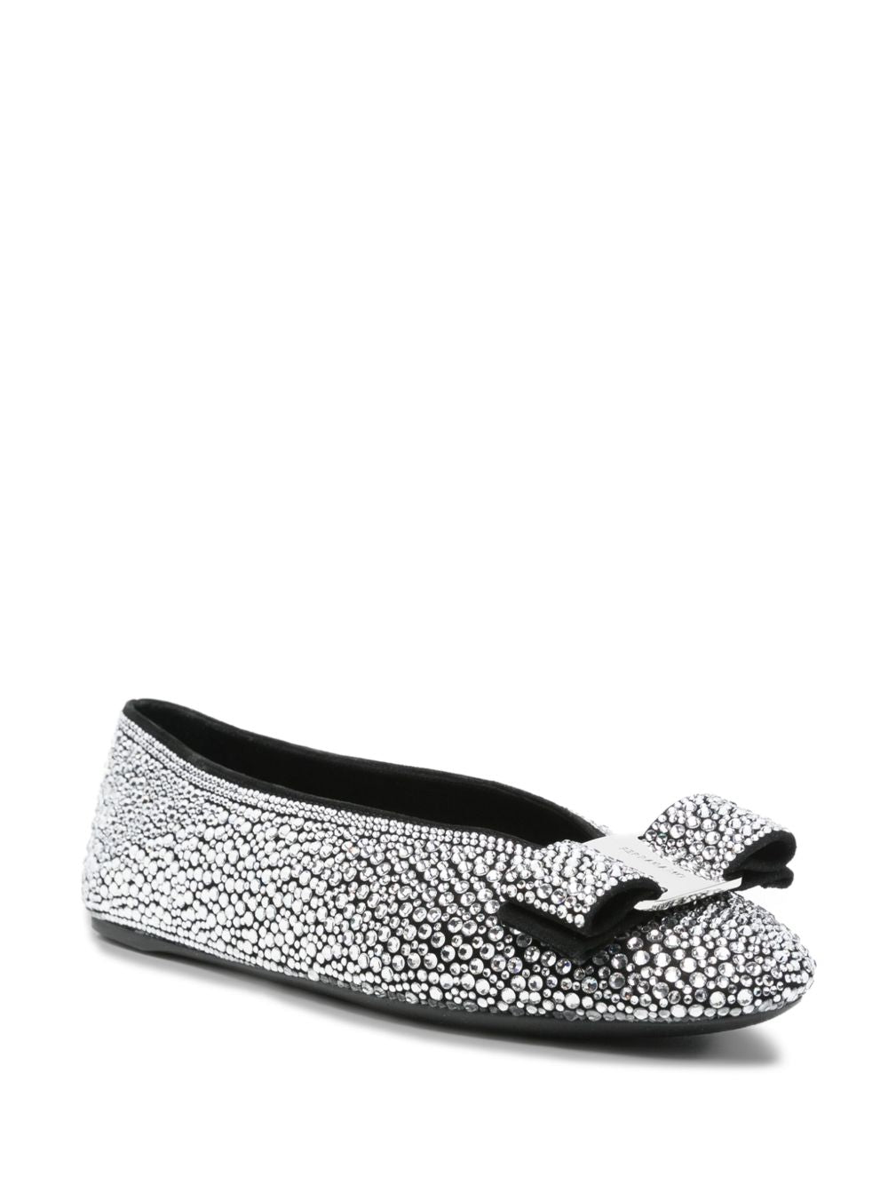 Ferragamo Elegantly Embellished Bow Flats for Women