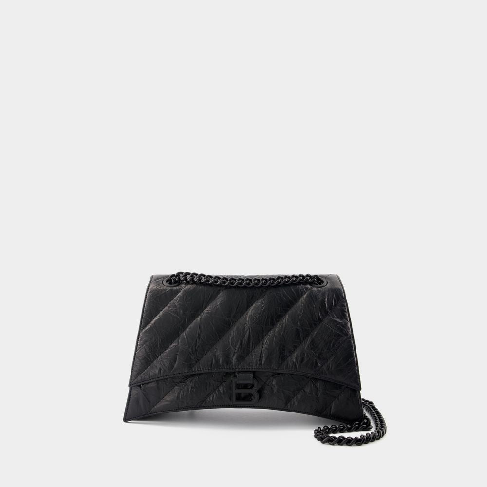 BALENCIAGA Medium Crush Shoulder Handbag