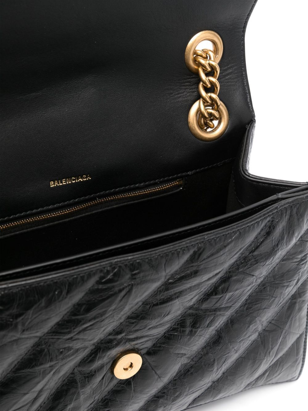 BALENCIAGA Medium Crush Shoulder Handbag