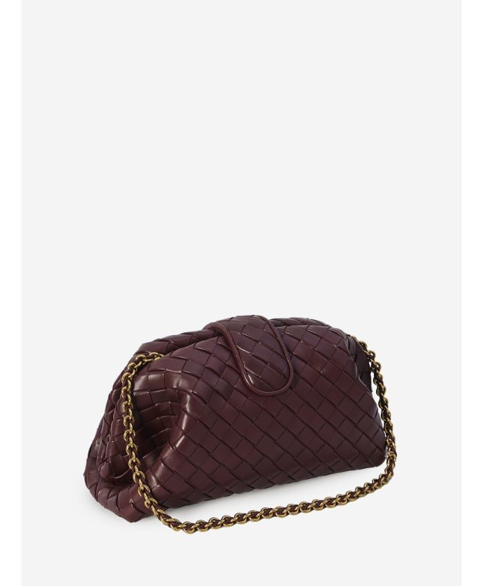 BOTTEGA VENETA Mini Woven Leather Clutch with Chain Strap
