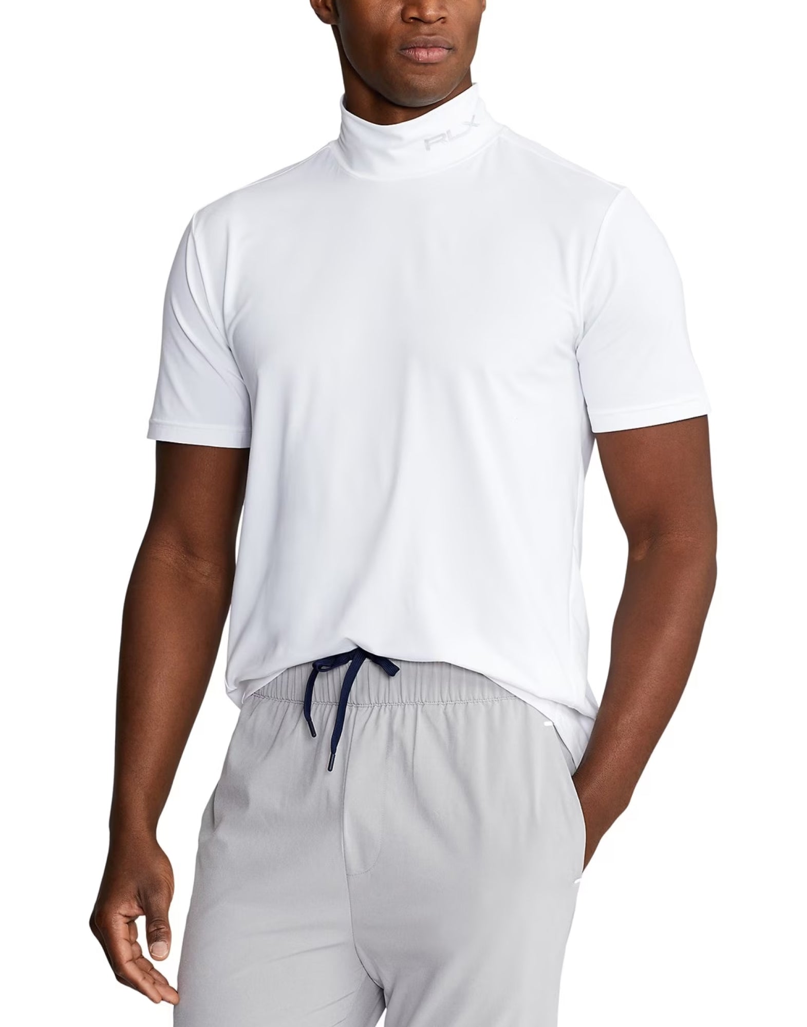 POLO RALPH LAUREN Men's RLX Golf Mock Neck Logo T-Shirt - SS24