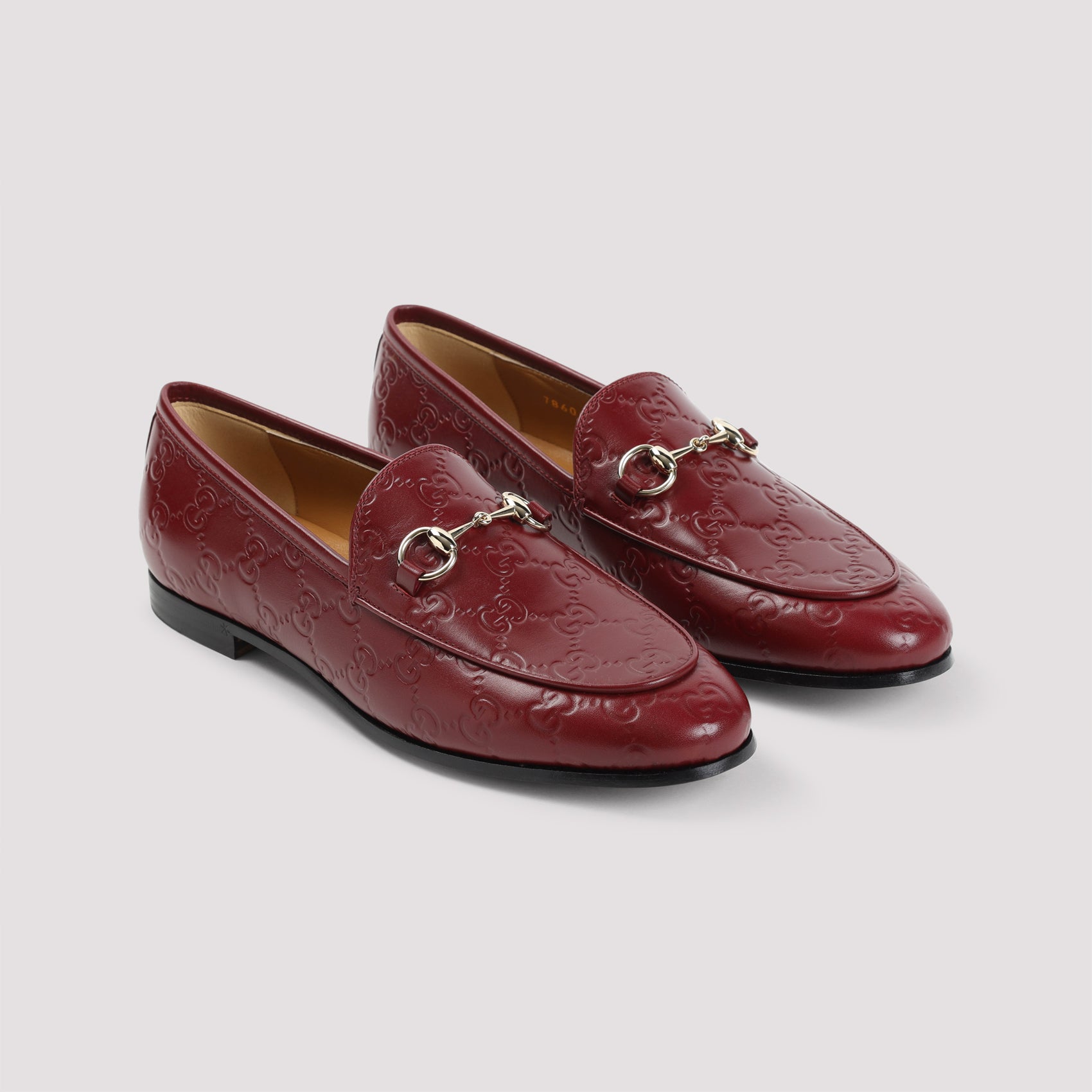 GUCCI Leather Loafers with Signature GG Logo and Metal Horsebit