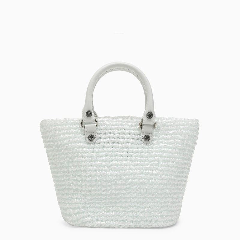BALENCIAGA Mini Raffia Small Le Cagole Panier Handbag