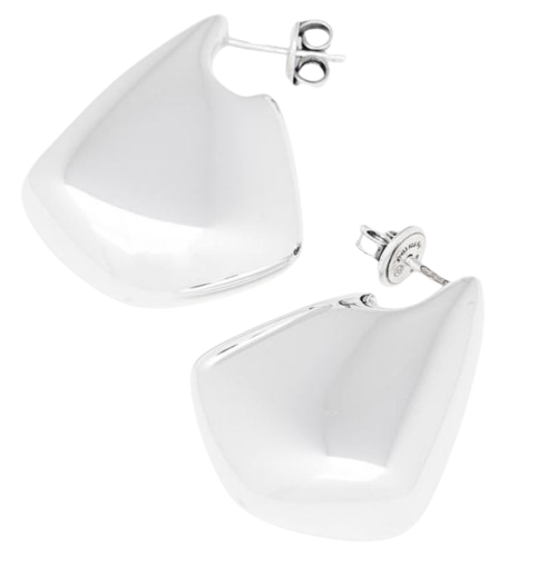 BOTTEGA VENETA Geometric Silver Earrings for Women