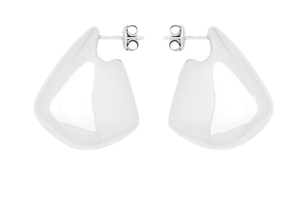 BOTTEGA VENETA Mini Silver Fin Earrings