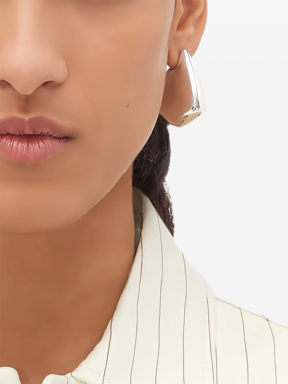 BOTTEGA VENETA Geometric Silver Earrings for Women