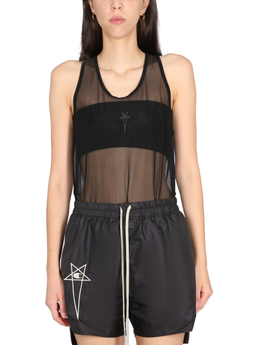 CHAMPION X RICK OWENS Basketball Undershirt with Snap Button Closure