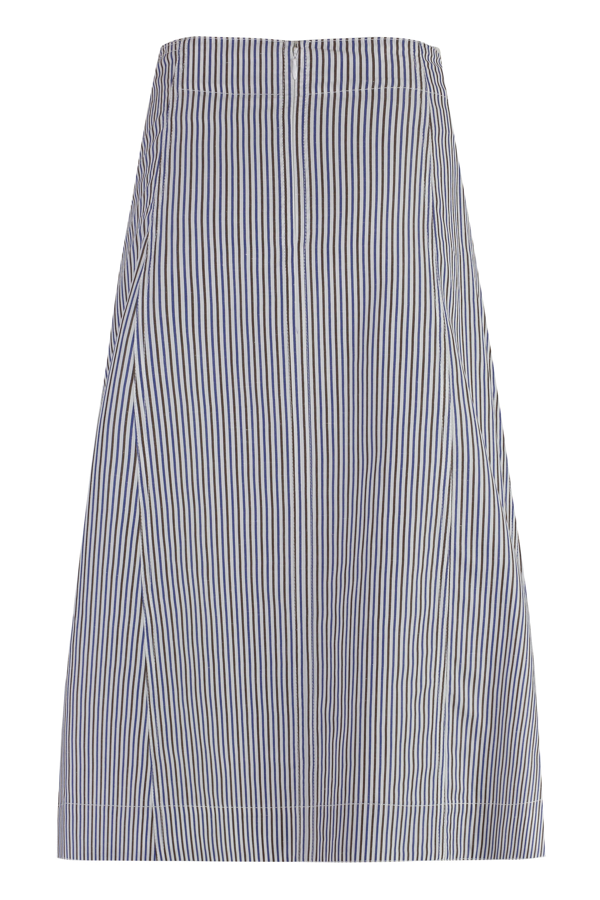 BOTTEGA VENETA Cotton and Linen Skirt with Front Knot Detail