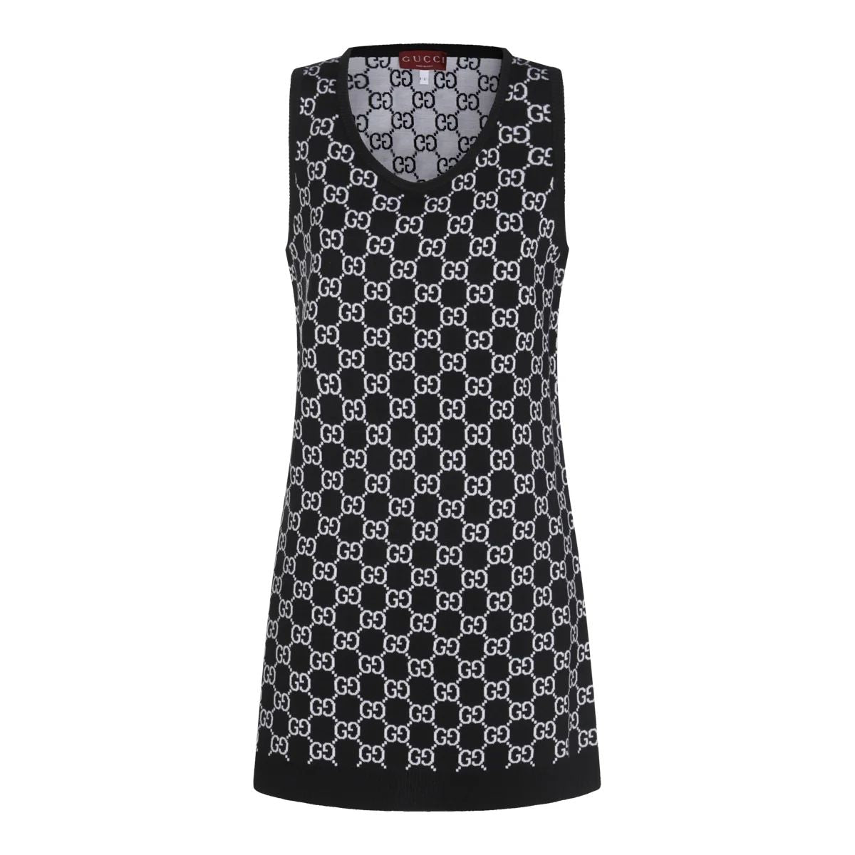 GUCCI Reversible Fine Wool Jacquard Mini Dress - XS