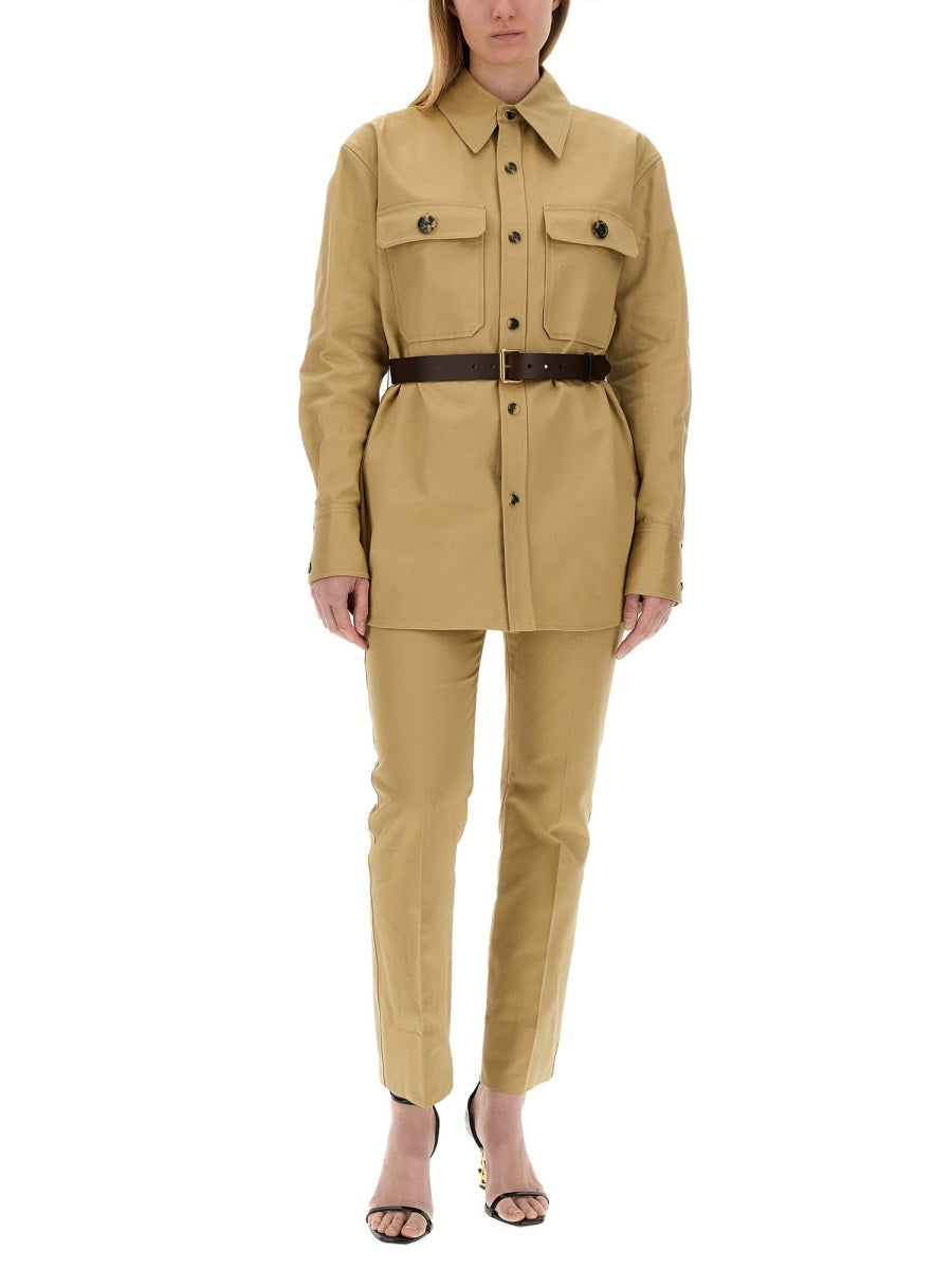 SAINT LAURENT Elegant Drill Pants for Women - Size 38