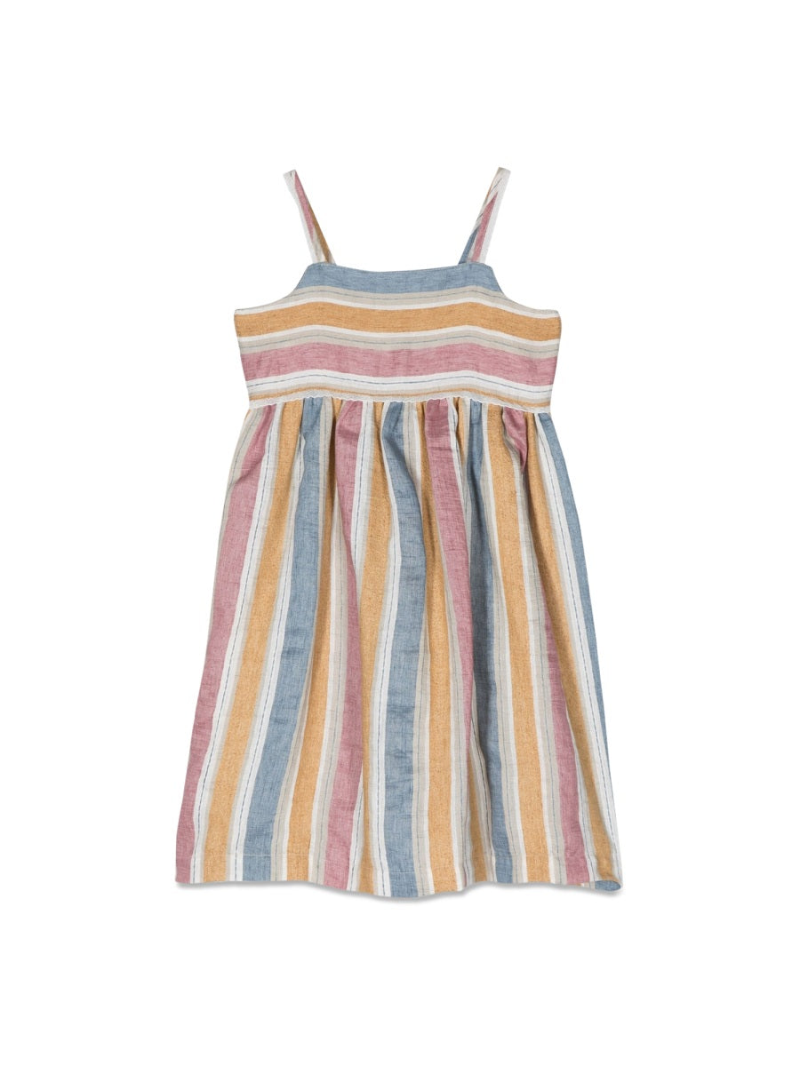 IL GUFO Sleeveless Striped Mini Dress for Girls