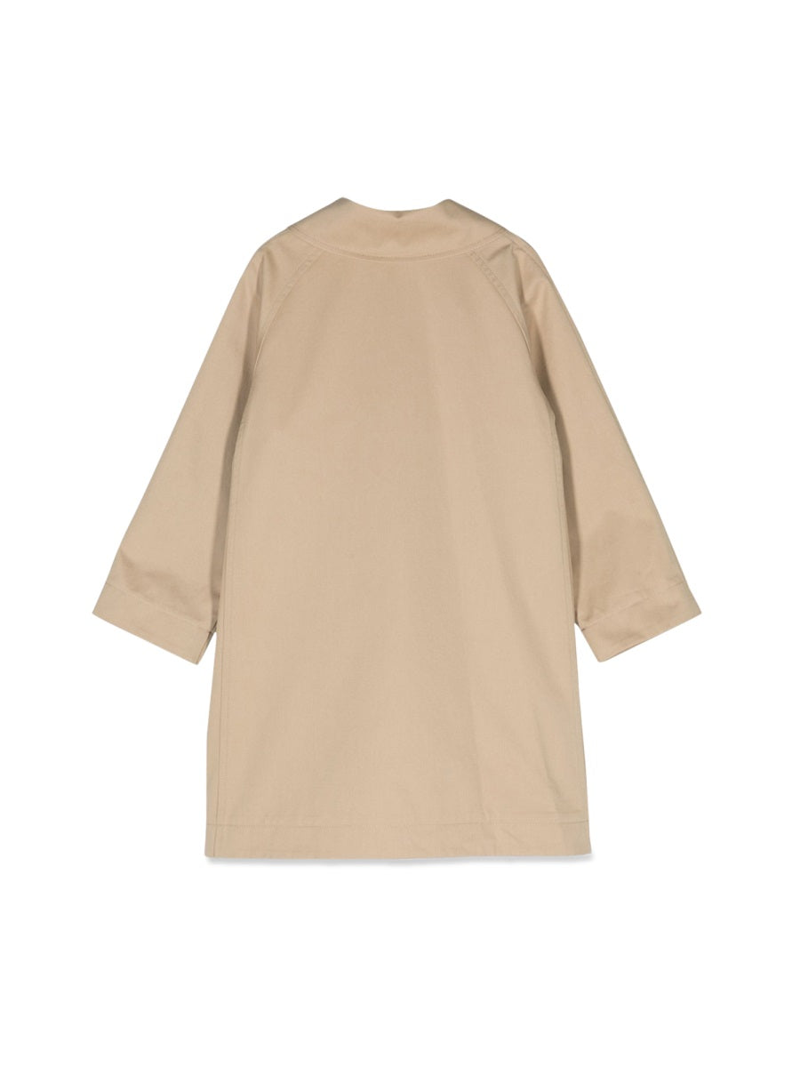 IL GUFO Cotton Mini Trench Jacket for Girls
