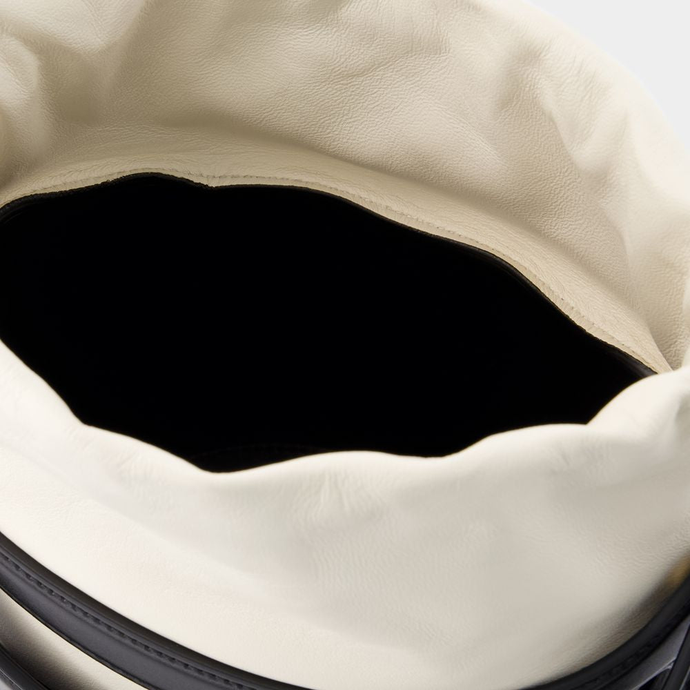 ALEXANDER MCQUEEN Two-Tone Leather The Rise Bucket Handbag