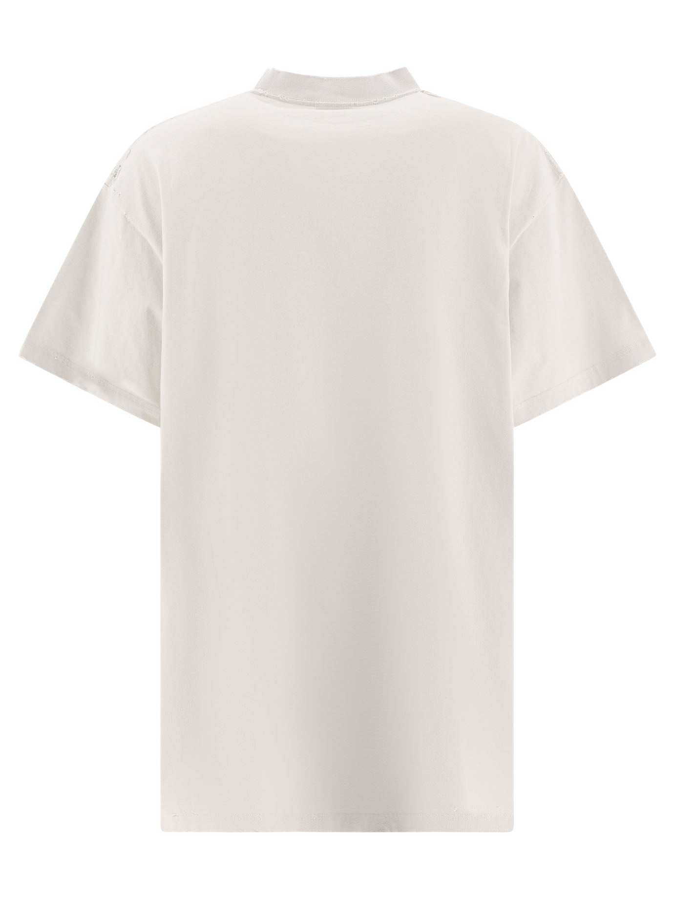 BALENCIAGA Men's Cotton Crew Neck T-Shirt with Logo Print