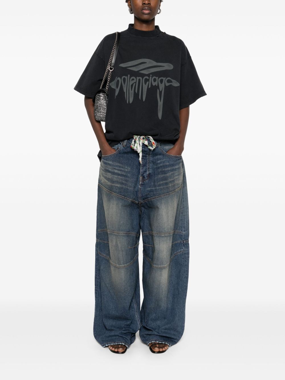 BALENCIAGA Distressed Crew Neck T-Shirt - Standard Men's Sizing