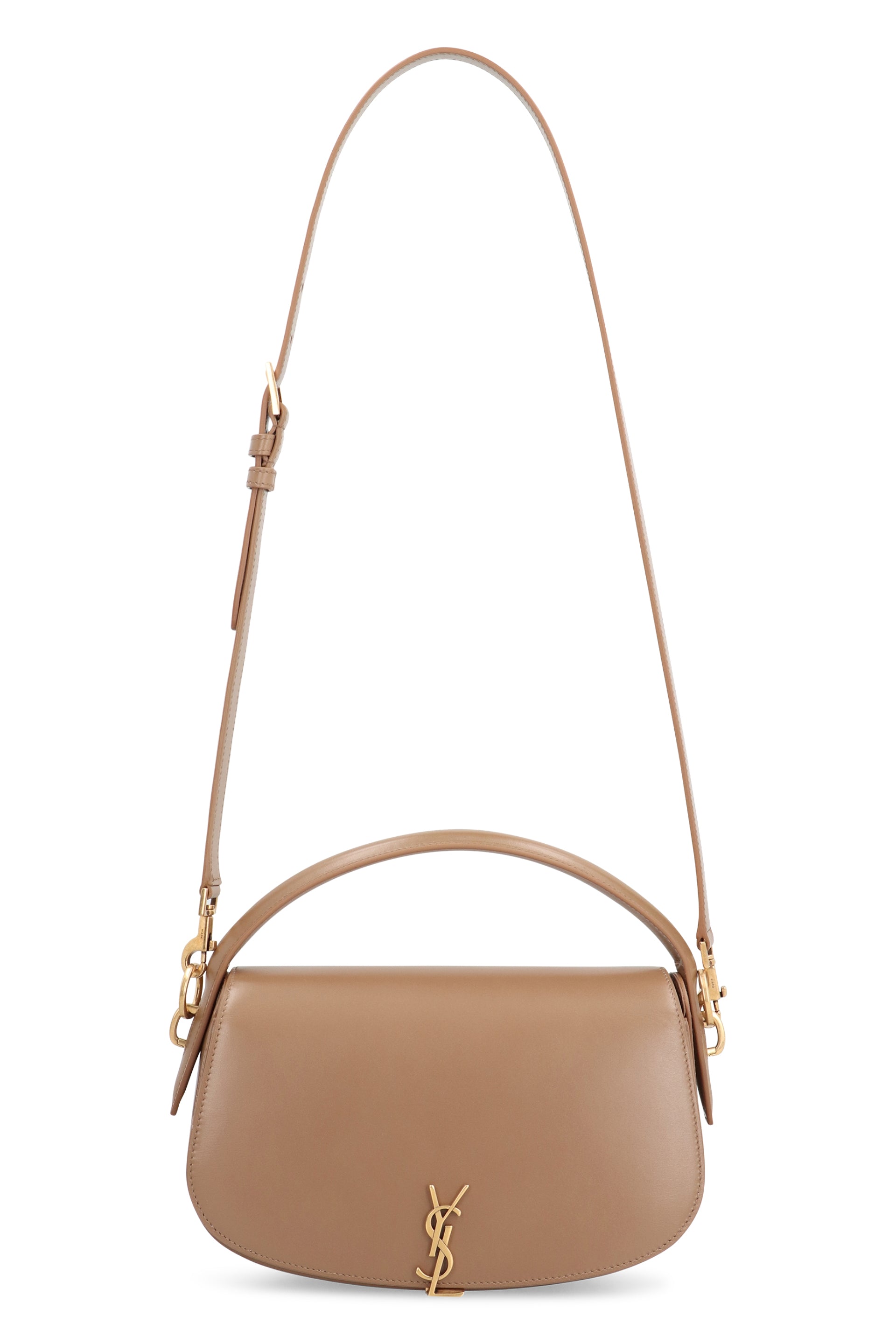 SAINT LAURENT Voltaire Leather Shoulder Handbag - 24 cm